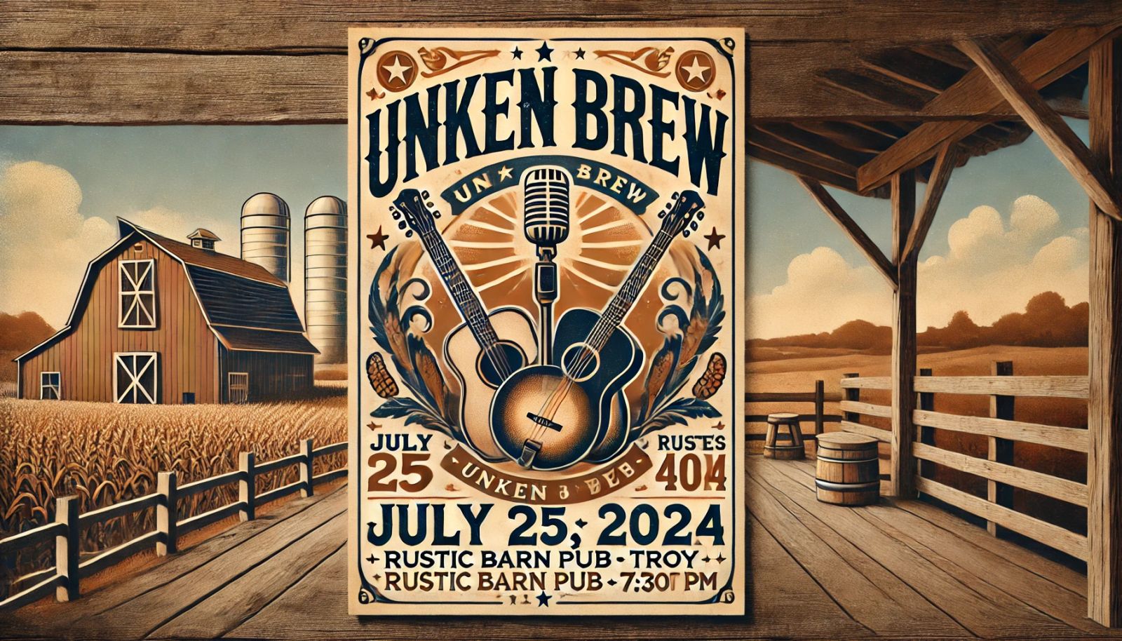 Unken Brew July 25 Rustic Barn